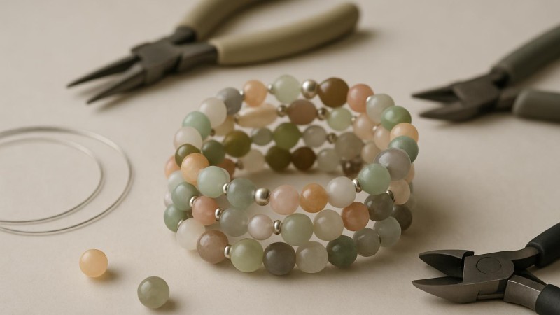 Cómo ensartar una pulsera de alambre de memoria — Tutorial paso a paso