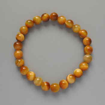 Pulsera de ojo de gato amarillo natural