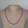 Collar de amatista facetada sintética, rondel facetado, diámetro 6×4 mm, longitud 49 cm
