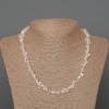 Collar de cristal de roca, fragmentos naturales, diámetro 6×3 mm, longitud 48 cm ±