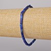 Pulsera de lapislázuli, piedra natural, talla facetada, diámetro 4×4 mm, longitud 18 cm, elástica