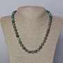 Collar de crisocola de piedra natural, bolas lisas, diámetro 8,5 mm, longitud 45-48 cm