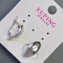 Pendientes Xuping, longitud 17 mm, grosor 7 mm, rodio