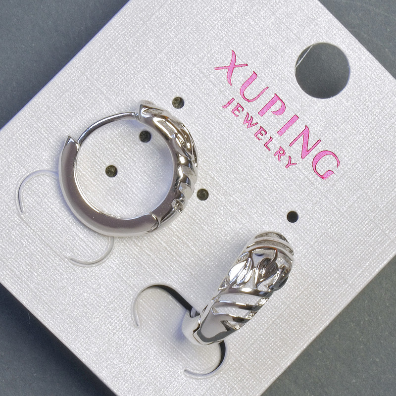 Pendientes Xuping rodio 7×17 mm
