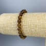 Pulsera de ámbar, cuentas lisas de 6 mm, longitud 18 cm, elástica