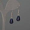 Pendientes de cuarzo teñido rosa 8x12 mm, longitud 32 mm