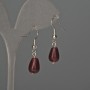 Pendientes de cuarzo teñido 8×12 mm ±, longitud 32 mm+