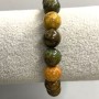 Pulsera de jaspe bolas lisas, diámetro 10 mm ± (elástico), longitud 18 cm+