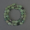 Cuentas facetadas de fluorita, diámetro 10×8 mm, largo 37 cm, en hilo