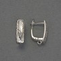 Ganchos para pendientes de metal plateado 18×6 mm - par