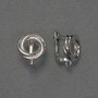 Ganchos para pendientes plateados 13×16 mm - par