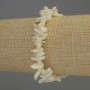 Pulsera de nácar en trocitos, diámetro 7-12×2-4 mm, longitud 18 cm, elástica