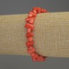 Pulsera elástica de coral naranja con cuentas columna, diámetro 5–8×5 mm, longitud 18 cm