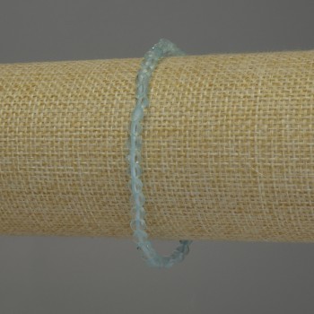 Pulsera elástica de topacio natural con monedas facetadas, diámetro 4 mm, longitud 18 cm