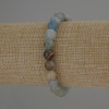 Pulsera de calcita azul, bolas lisas de 8 mm de diámetro, longitud 18 cm ±, elástica
