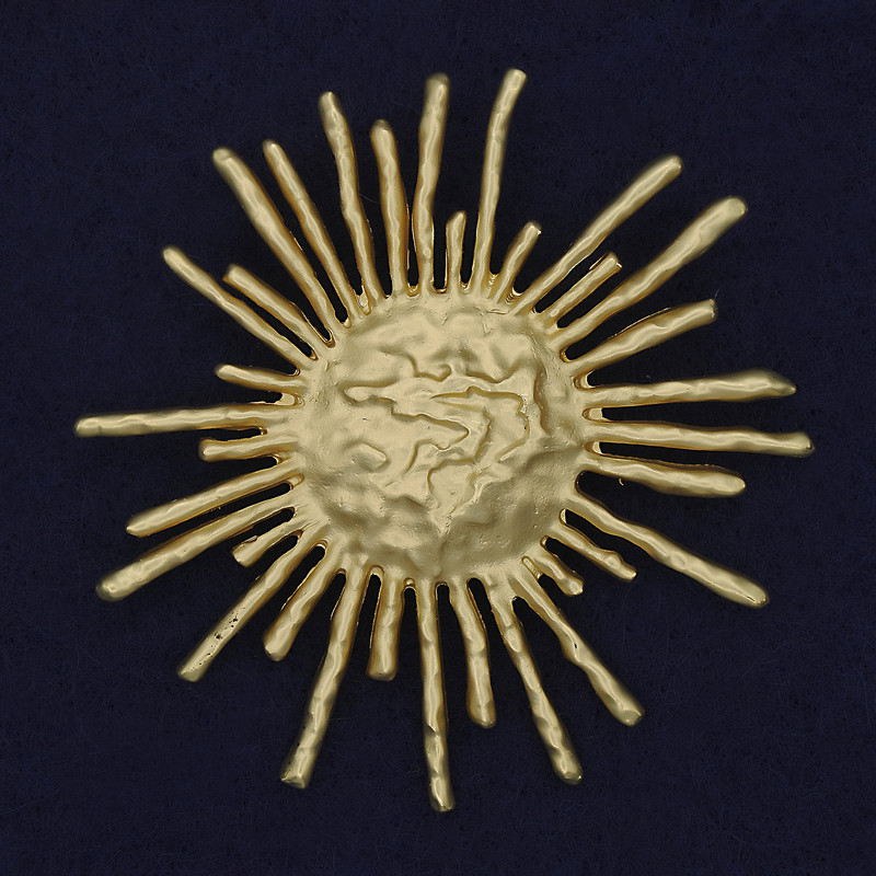 Broche Acento Sol dorado perlado 65 mm+