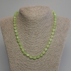 Collar de crisoprasa y olivino, cuentas facetadas de 8×6 mm, cuentas de 3 mm, longitud 45 cm, con cierre