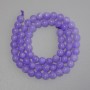 Намистини Лавандовий Аметист гладка кулька, діаметр 6мм+- на нитці, довжина 38см+