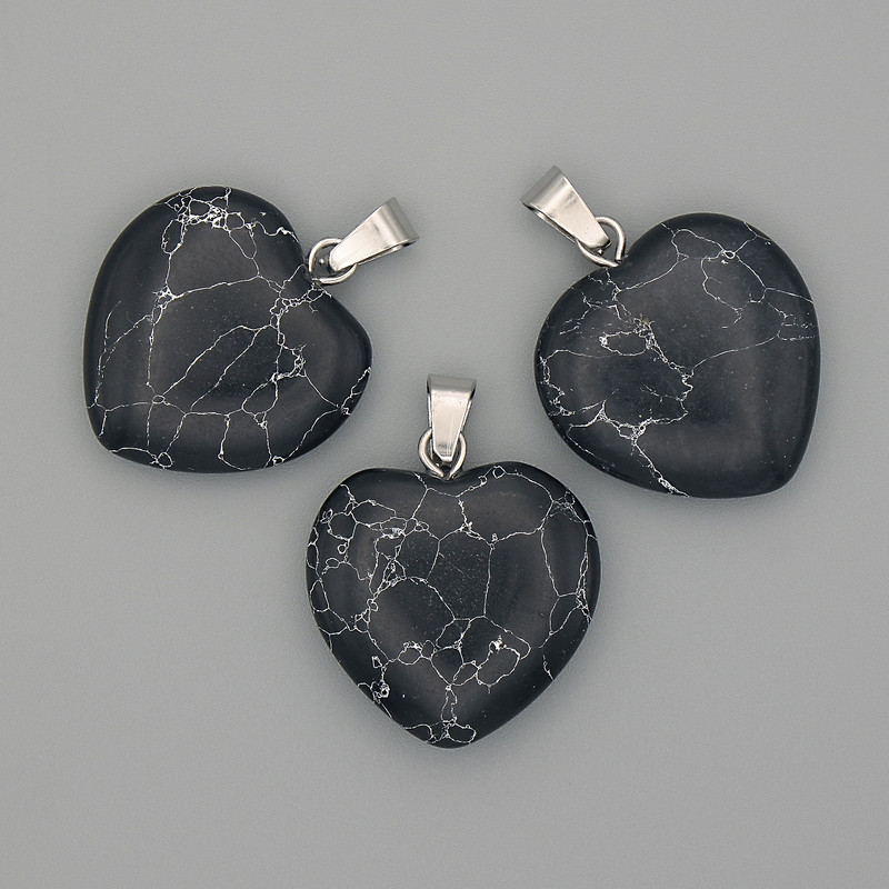 Colgante Corazón de ágata 20x20x25mm+