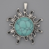 Colgante Sol Turquesa 39 mm+-, longitud 46 mm+-