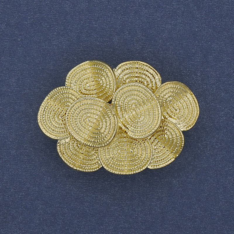 Broche-colgante Acento 36×26 mm ± metal dorado