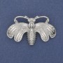Broche mariposa de metal plateado de 50×33 mm+