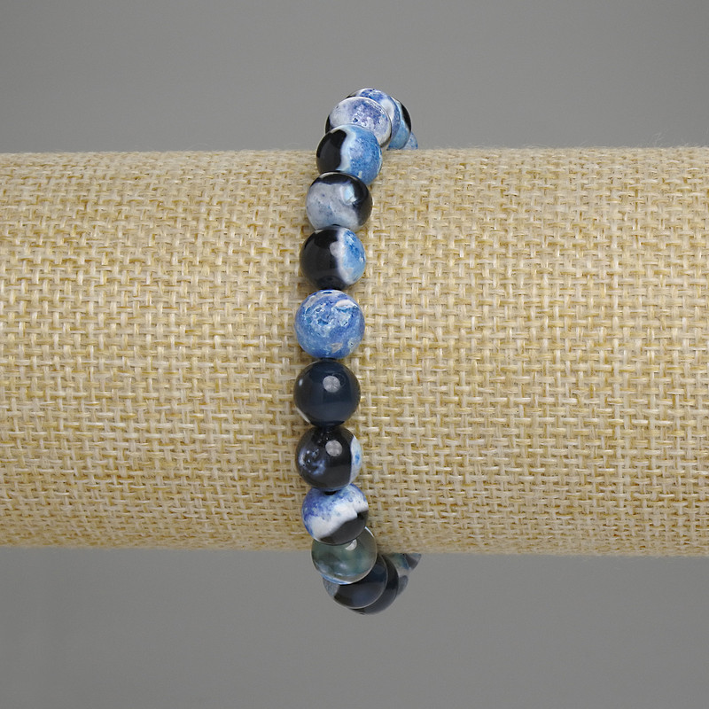 Pulsera de ágata con cuentas de 8 mm