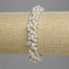Gomita para el cabello con cuentas blancas 4 mm+