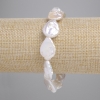 Pulsera de perlas barrocas con tonalidad «gasolina», diámetro 18,5-21×14,5 mm, longitud 18 cm ± (elástico)