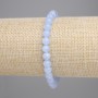 Pulsera de aguamarina, bolas lisas de 6 mm, longitud 18 cm, elástica