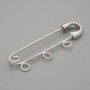 Base para broche con alfiler 41×12 mm plateada