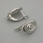 Ganchos para pendientes de metal plateado 16,5×10 mm, par