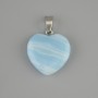 Colgante Corazón de Ágata 20×20 mm ±, longitud 28 mm ±