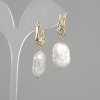Pendientes de perlas barrocas 18×15 mm+, longitud 40 mm+