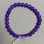 Pulsera de amatista, longitud 18 cm, elástica