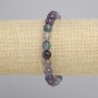 Pulsera de fluorita con bolas lisas de 8 mm, longitud 18 cm, elástica