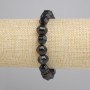Pulsera de ágata facetada, cuentas de 9 mm, 18 cm elástica