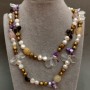 Collar de piedras variadas, longitud 55 cm+