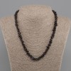 Collar de trocitos de granate, diámetro 5-9×2-3 mm, longitud 45 cm + 5 cm de cadena extensora