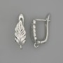 Ganchos para pendientes de metal plateado 17x6 mm (par)