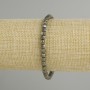 Pulsera de pirita facetada, cubo 4 mm, longitud 18 cm (elástica)