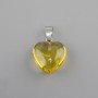 Colgante Corazón de vidrio teñido 16×16×25 mm+
