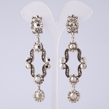 Pendientes largos de noche, longitud de 9 cm