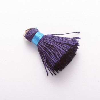 Accesorio para manualidades: borla de seda mini con aro, longitud L cm, diámetro 5 mm, precio por 1 unidad