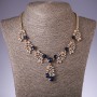 Collar con cristales azules «Ramitas», longitud 42–50 cm