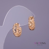 Pendientes Xuping, diámetro 6 mm, longitud 15 mm, baño de oro de 18 quilates
