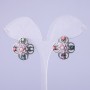 Pendientes 'Aster' color crema, diámetro 22 mm