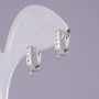 Ganchos para pendientes 14×3 mm con camino de strass