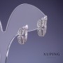 Pendientes Xuping con baño de rodio 6x14 mm