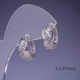 Pendientes Xuping 16x6 mm rodio